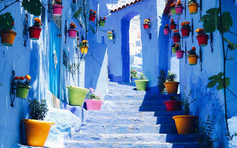 best cities to visit in Morocco : Chefchaouen- The Blue Pearl